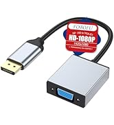 Foboiu DisplayPort to VGA Adapter, Display Port to VGA Converter Male to Female Aluminium HD 1080...