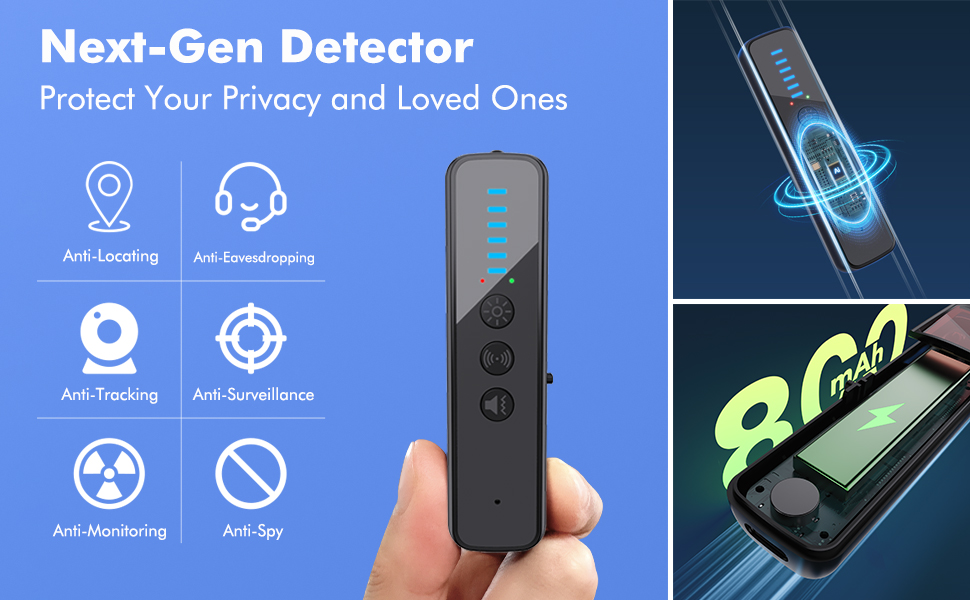 camera detector hidden 8th street RF spy bug devices bed finder sweeper for hotels tracker gps