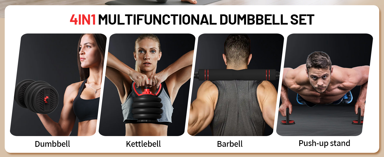 adjustable dumbbell 4 in 1