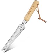 WORKPRO Hand Weeder Puller, 5-in-1 Stainless Steel Garden Trowel with Wooden Handle,Gardening Wee...