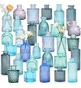 30 Pcs Colored Bud Vase Set,Glass Vases for Flower Centerpieces Wedding &amp; Party Decor,Home Table ...