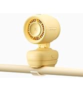 JISULIFE 2026 Clip Fan – Small &amp; Stylish with 38H Cooling, Soft Night Light, One-Click Detachable...
