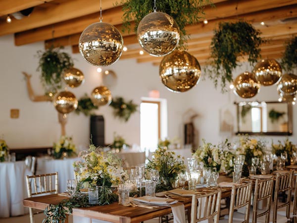 Disco Ball Set Champagne Gold