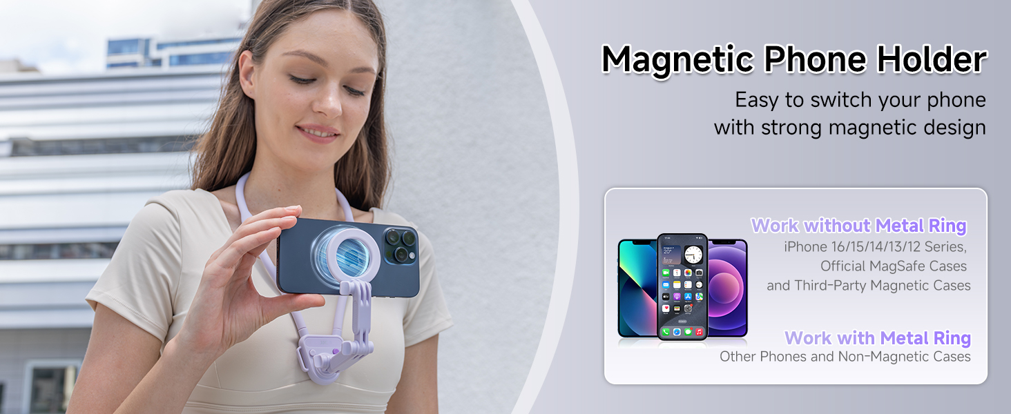 MNM-MS1 PURPLE Magnetic Neck Mount