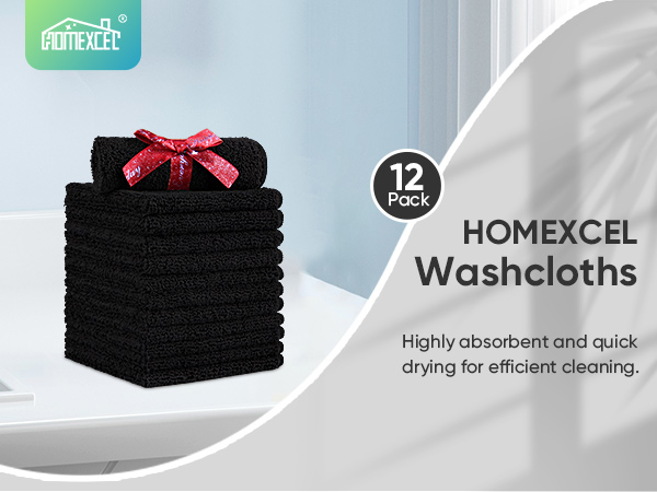 black washcloths