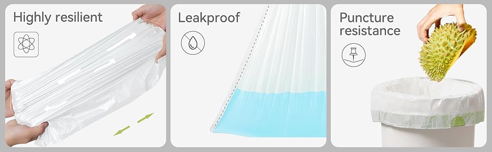 21 GALLON TRASH BAGS HIGHLY RESILIENT 