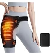 Carecomfi Cordless Heated Massage for Hip/Sciatica Pain Relief with 5000mAh Power Bank Hip Heatin...