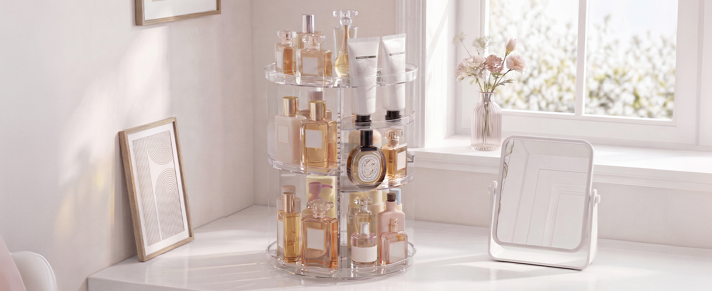 rotating perfume organizer