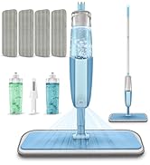 Spray Mops for Hardwood Floor Cleaning: MEXERRIS Wet Mops with 2 Bottles - 4 Microfiber Reusable ...