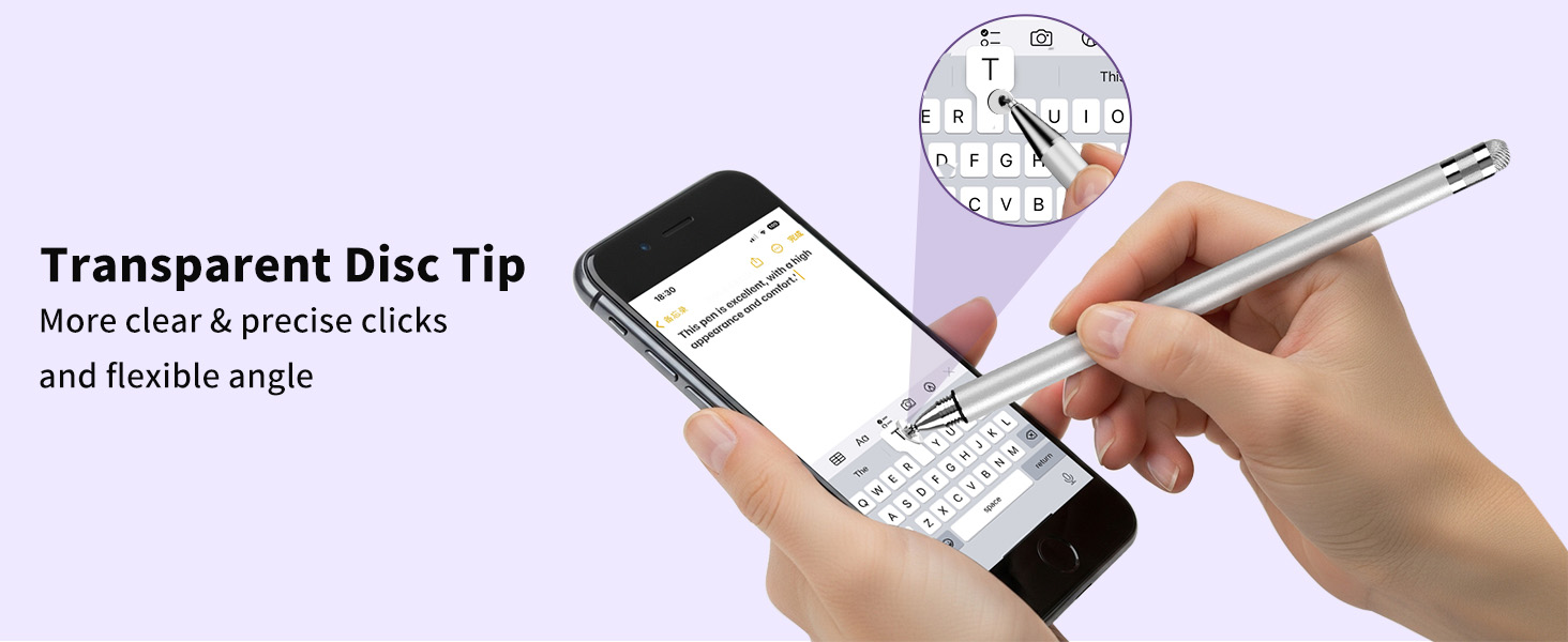 high sensitive stylus pen with disc tip