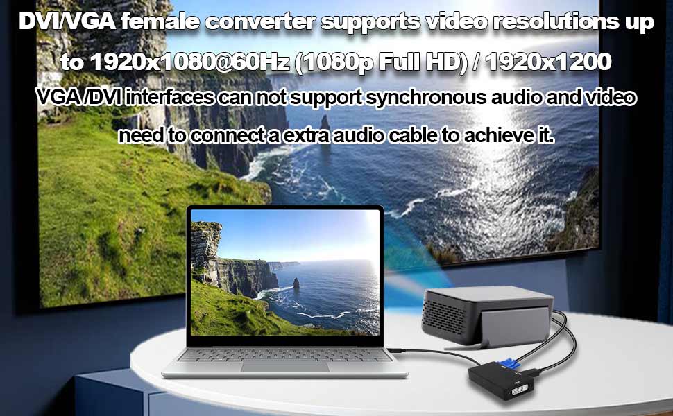 DisplayPort to VGA DVI HDTV Adapter Cable
