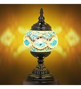 Marrakech Tiffany Lamp Morrocan Table Lamp with Vintage Style, Handmade Turkish Mosaic Lamps with...