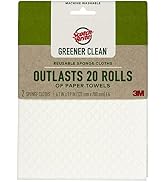 Scotch-Brite Greener Clean Sponge Cloth, Dish Cloths for Washing Dishes, Cleaning Kitchen and Mor...