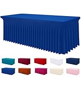 Smiry Spandex Tablecloth, Elastic Fitted Stretch Tablecloth for 6FT Rectangle Tables, Waterproof ...