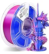 LOCYFENS PLA Filament 1.75mm, Silk PLA 3D Printer Filament, Dual Color Filament - Red Blue 1.75 P...