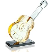 QFkris 6'' Crystal Guitar Figurines Collectibles Blown Glass Art Musical Sculpture Statue Paperwe...
