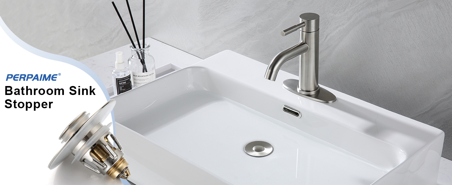 brushed nickel bathroom sink stopper