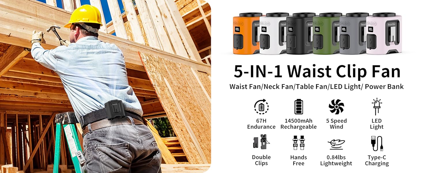 socool portable waist fan