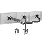 Pholiten Triple Monitor Mount for Desk, 2 Gas Spring Monitor Arms for 17-32 inches Screen, Fully ...