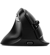 DeLUX Left Handed Ergonomic Vertical Mouse, Reduce Hands Strain Rechargeable Silent BT Wireless E...