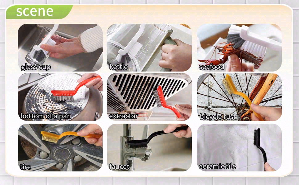 small stiff bristle brush for cleaning