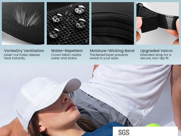 moisture wicking hat, quick dry hat, sweat resistant hat, running cap, adjustable size