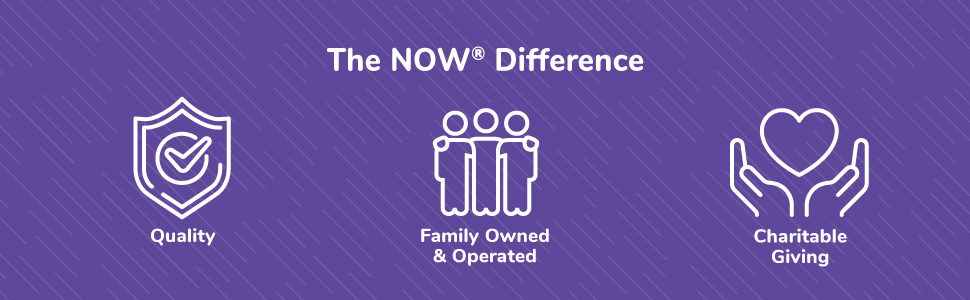 Infographic on how NOW is different from other brands