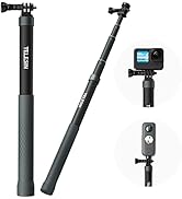 TELESIN Selfie Stick Long Pole Invisible for GoPro (120cm/47.2in), Carbon Fiber Waterproof Extens...