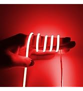MALIIGAZA 3mm 12V Red COB LED Strip Light, Flexible Cuttable Dimmable Super Slim LED Tape, 16.4ft...