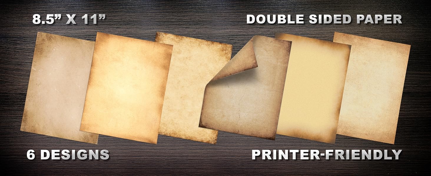 Faux Parchment Stationary set
