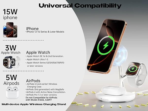 3 in one charger iphone watch and airpods