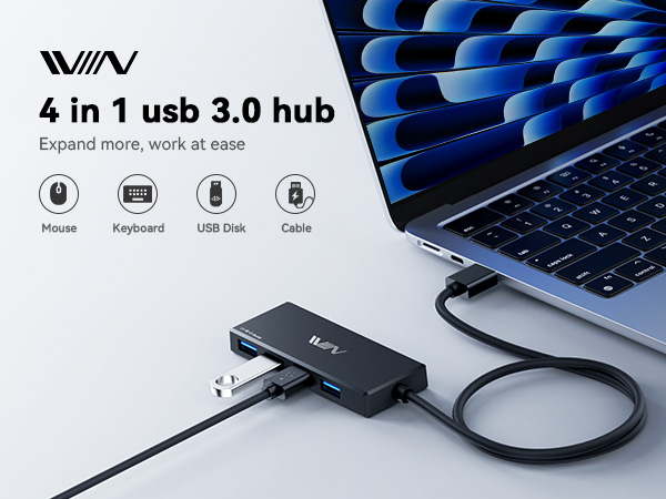IVIIN 4-Port USB 3.0 Hub
