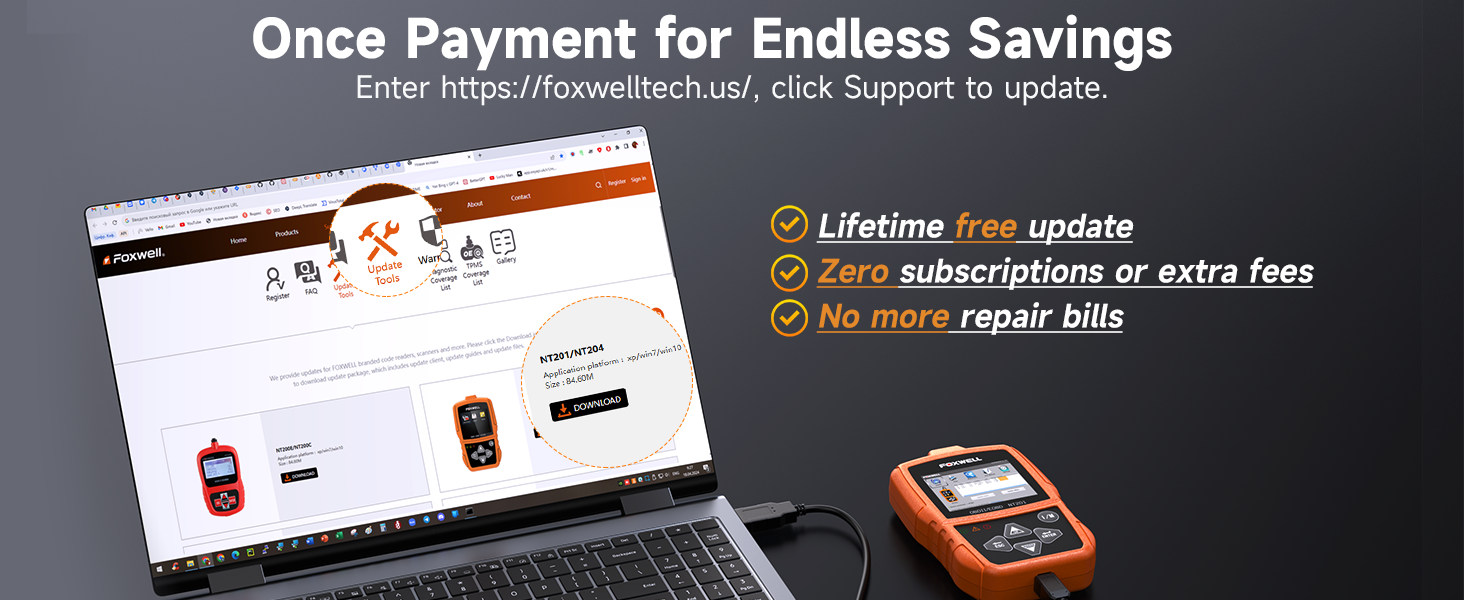 code reader obd2 scanner wifi update