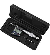 Digital Micrometer Head, Electric Meter Tool 25mm Measuring Range with Clear Readings for Machini...