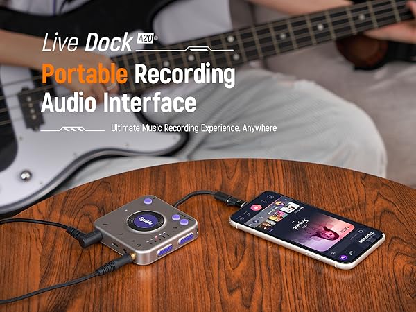 Portable recording audio interface