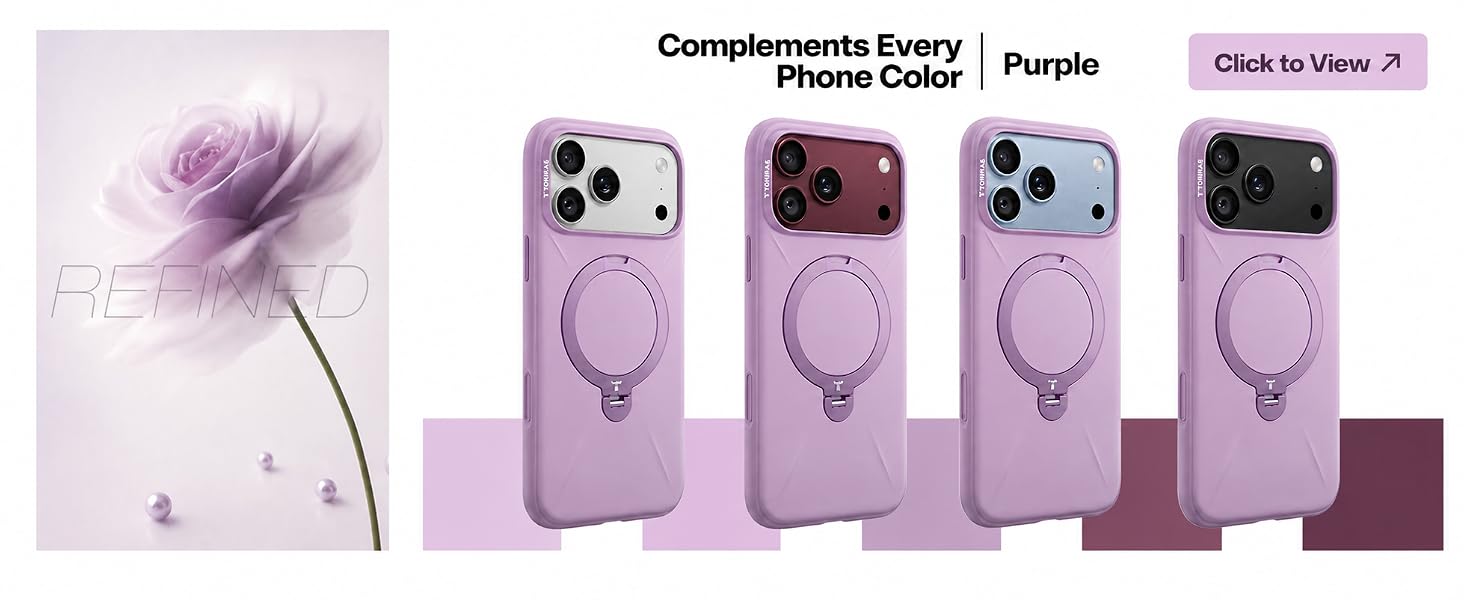 magnetic stand case iphone 18 pro case purple silicone kickstand soft