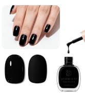 AZUREBEAUTY Nail Polish,Black Quick Dry Complete Natural Super Lustrous,Professional for DIY Mani...