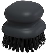Ergonomic Handle Dish Brush, Kitchen Scrub Brushes for Cleaning Pots, Pans and Vegetables (Black)