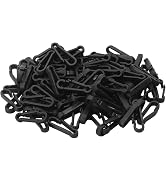 Labriciyon 100 Pcs Black Mini Hanging Buckle Plastic Backpack Clasps Carabiner Clip Hooks for Toy...