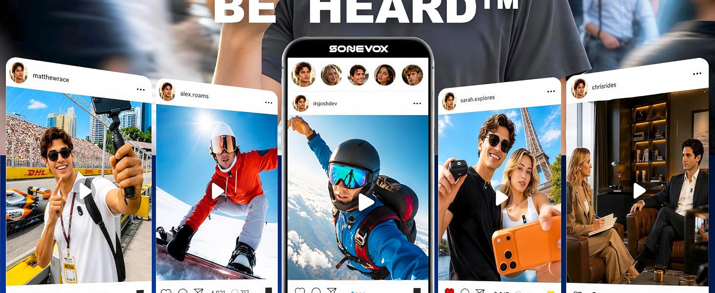SONEVOX AirMic wireless mic empowers creators to capture and share their voice anywhere