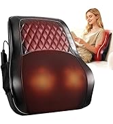 ALLJOY Back Massager with Heat, Electric Shiatsu Massage Pillow with LCD Display, 4 Modes &amp; 3 Int...
