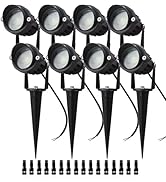 LAVAED 10W Landscape Lighting 12/24V Low Voltage Landscape Lighting LED Outdoor Spotlights 1000LM...