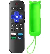 SOTATOO Replacement Remote Control for Roku TV with Green Soft Silicone Case, Universal Remote fo...