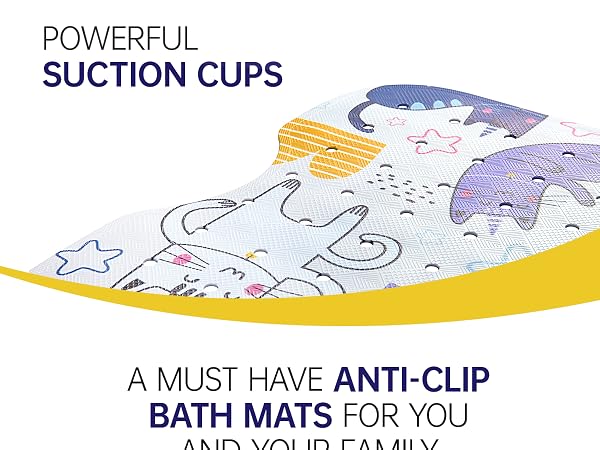 shower safety bath mat tub bath plastic extra large suction cup soft resistant