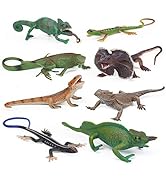 8pcs Lizard Animal Figurines Realistic Reptile Animal Figures Chameleon Prank Props Scary Toy Pla...