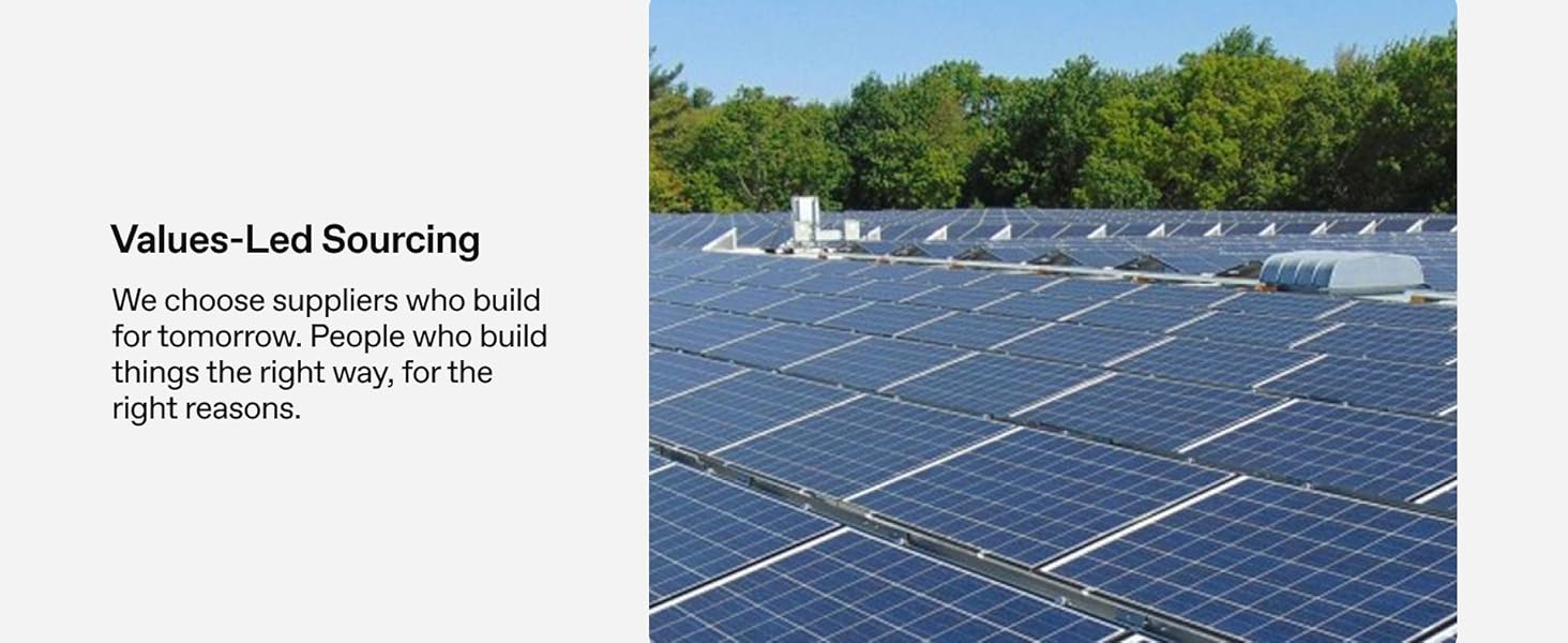 We choose suppliers who build for tomorrow. People who build the right way, for the right reasons