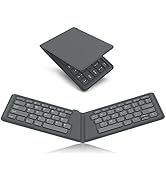 MoKo Foldable Bluetooth Keyboard, Ultra-Slim Portable Wireless Keyboard Rechargable Fit iPad iPho...
