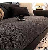 Loomluxe Waterproof Chenille Couch Cover, Non Slip Sofa Pad | Washable Sofa Cover for 3 Seater L ...