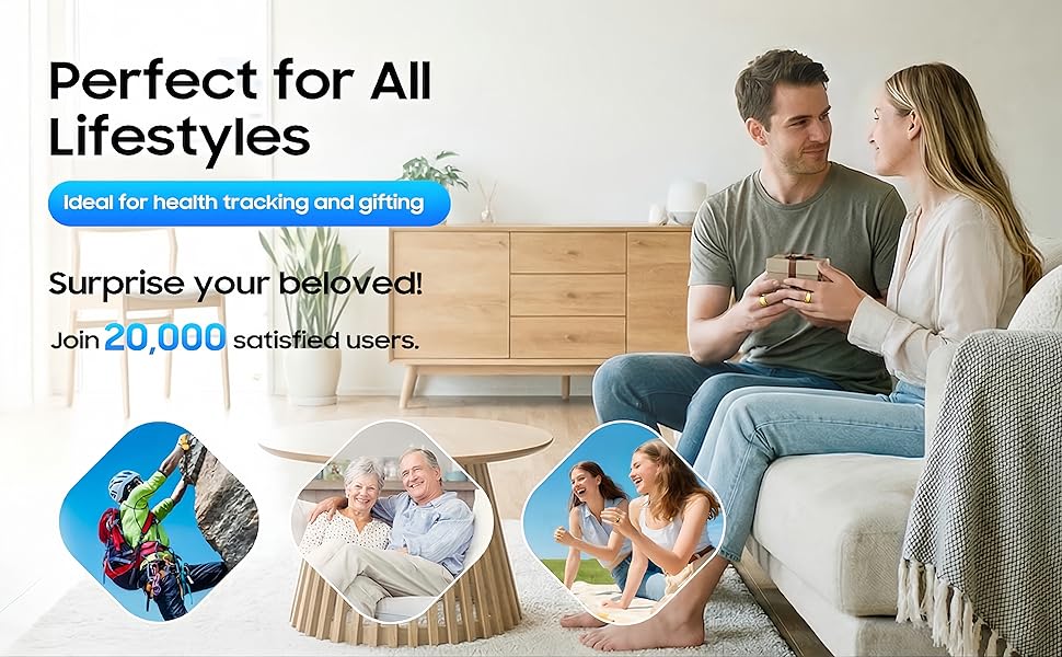 The smart ring is the perfect long-lasting tech gift for parents, partners, or fitness enthusiasts.