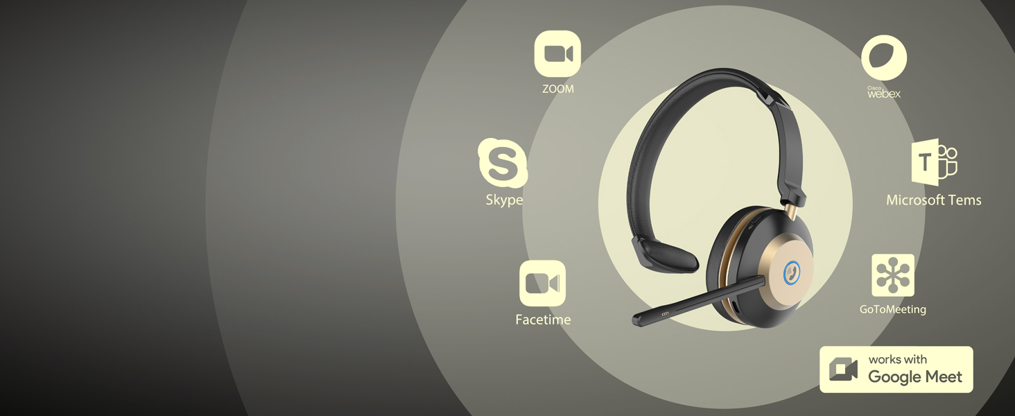 wireless headphones with microphone